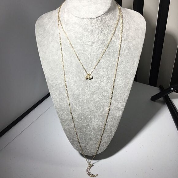 Canvas Ainsley Layered Moon Necklace (G2) - Picture 1 of 7